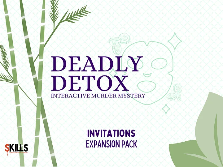 Deadly Detox - A Girls Only Spa-Themed Murder Mystery - Invitations Add-On product image (1)