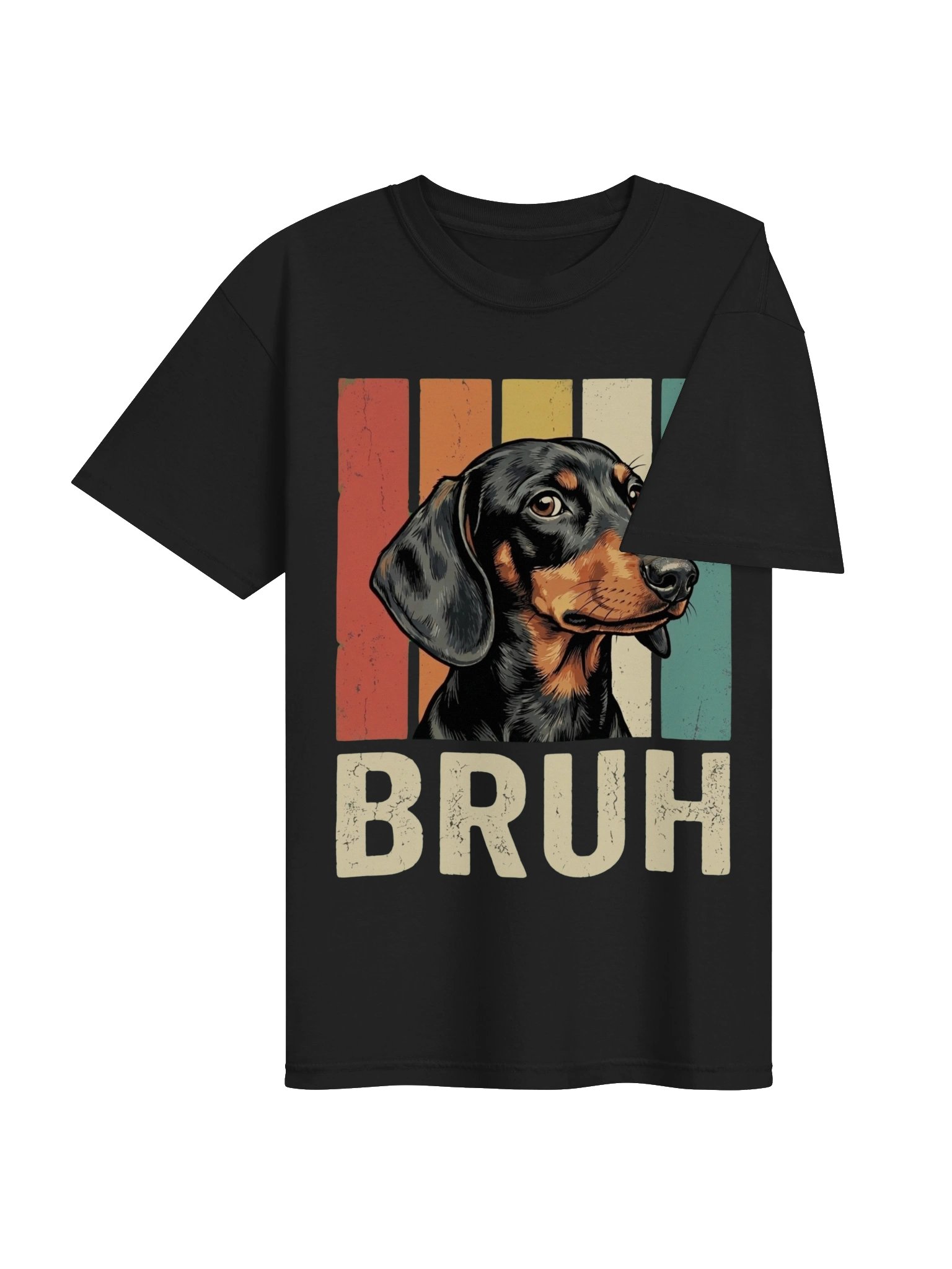 Funny Bruh Dachshund T-Shirt - Vintage Retro Wiener Dog Meme Graphic Tee product image (10)