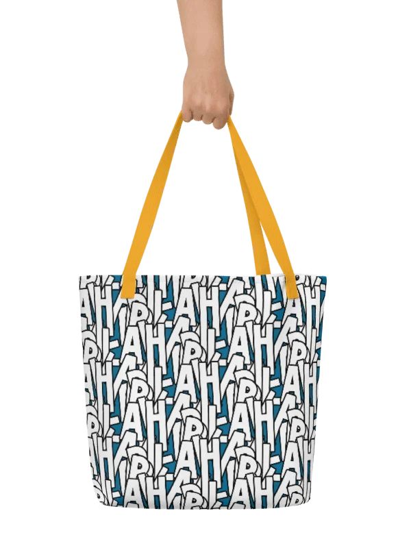 BLAH BLAH BLAH Tote (Blue & White) product image (9)