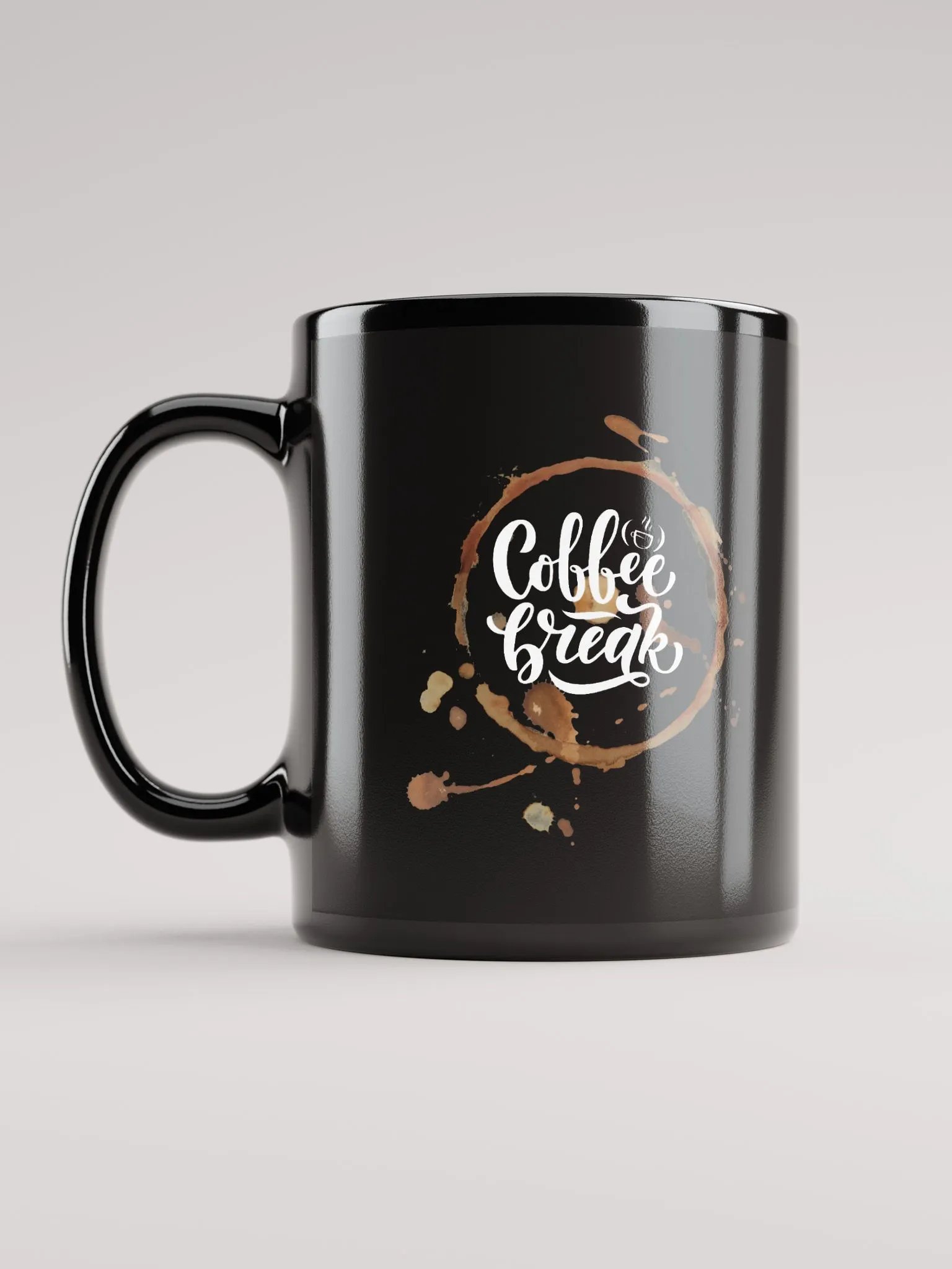 Coffee Break Bliss Black Glossy Mug product image (6)