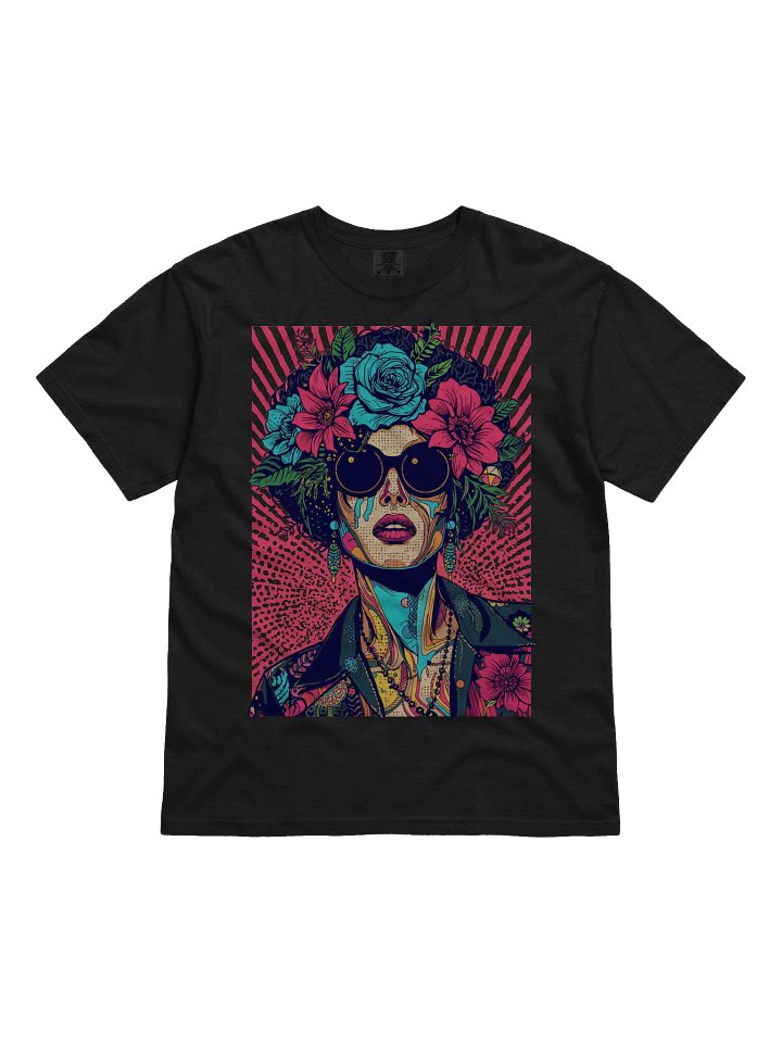 Neon Blossom Pop‑Art Heavyweight Tee product image (1)