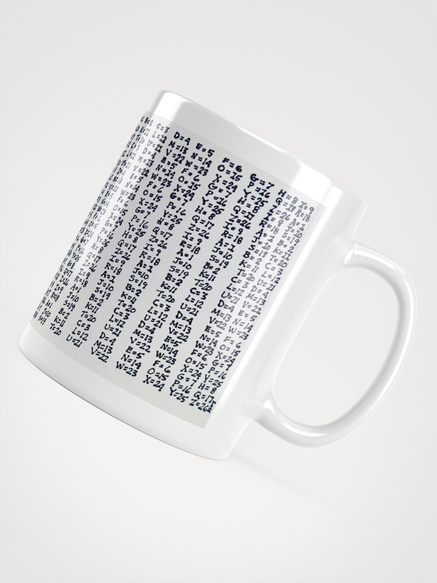 Cipher White Glossy Mug product image (4)