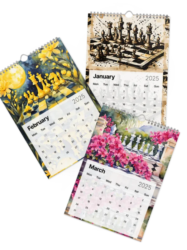 Chess Wall Calendar 2025 product image (2)