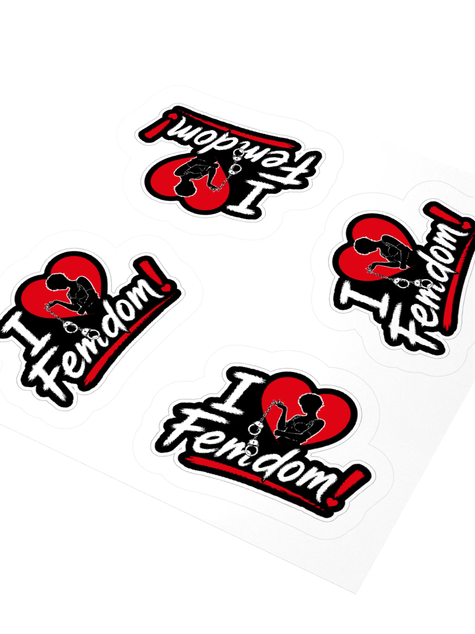 „I Love Femdom!“ Sticker-Set – Gothic & Alternative Style (4er Set) product image (4)