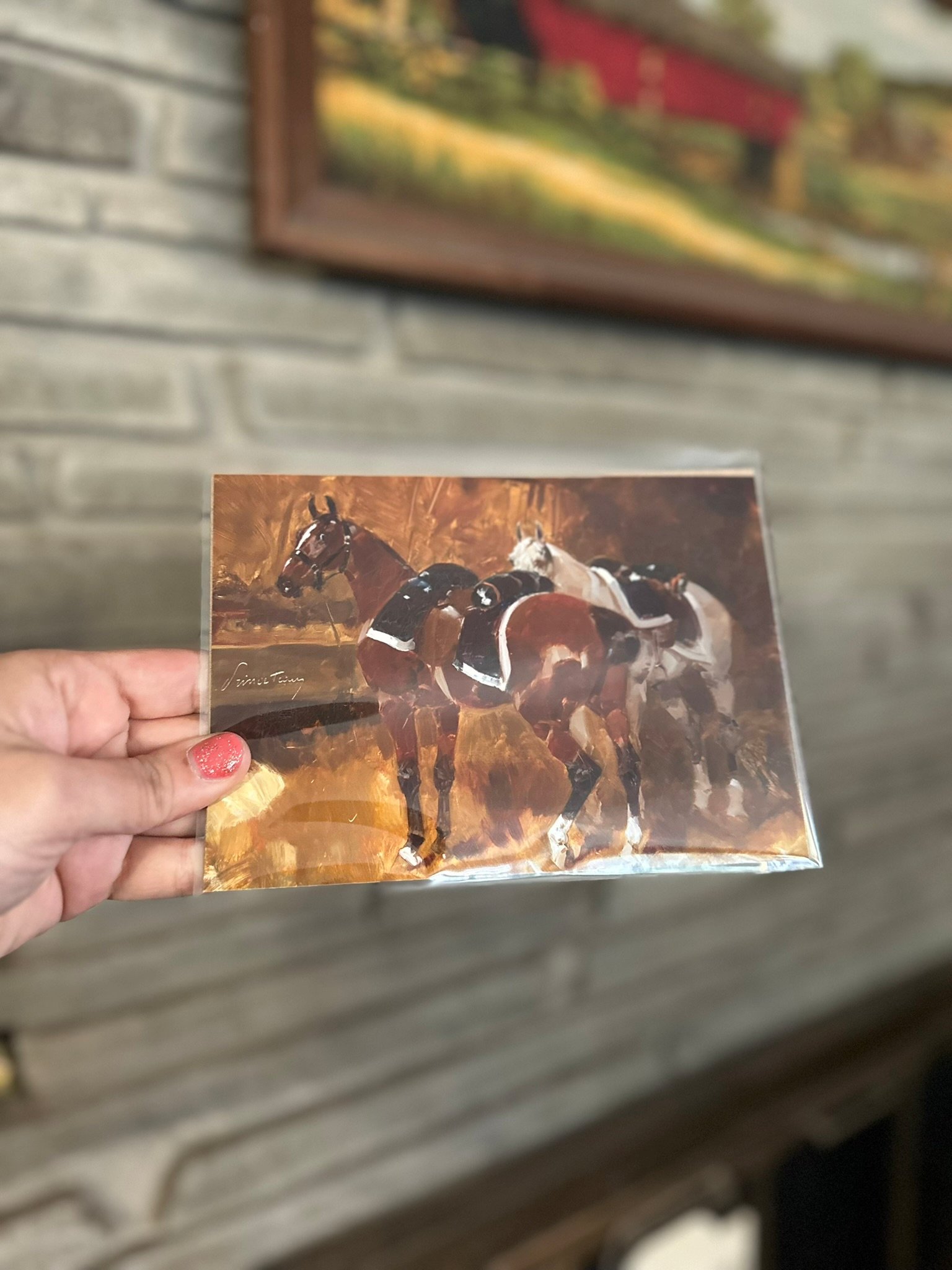 Rene Pierre Charles Princeteau "Horses" Vintage Equestrian Giclee Fine Art Print | 5x7 | The Ribbon Room product image (1)