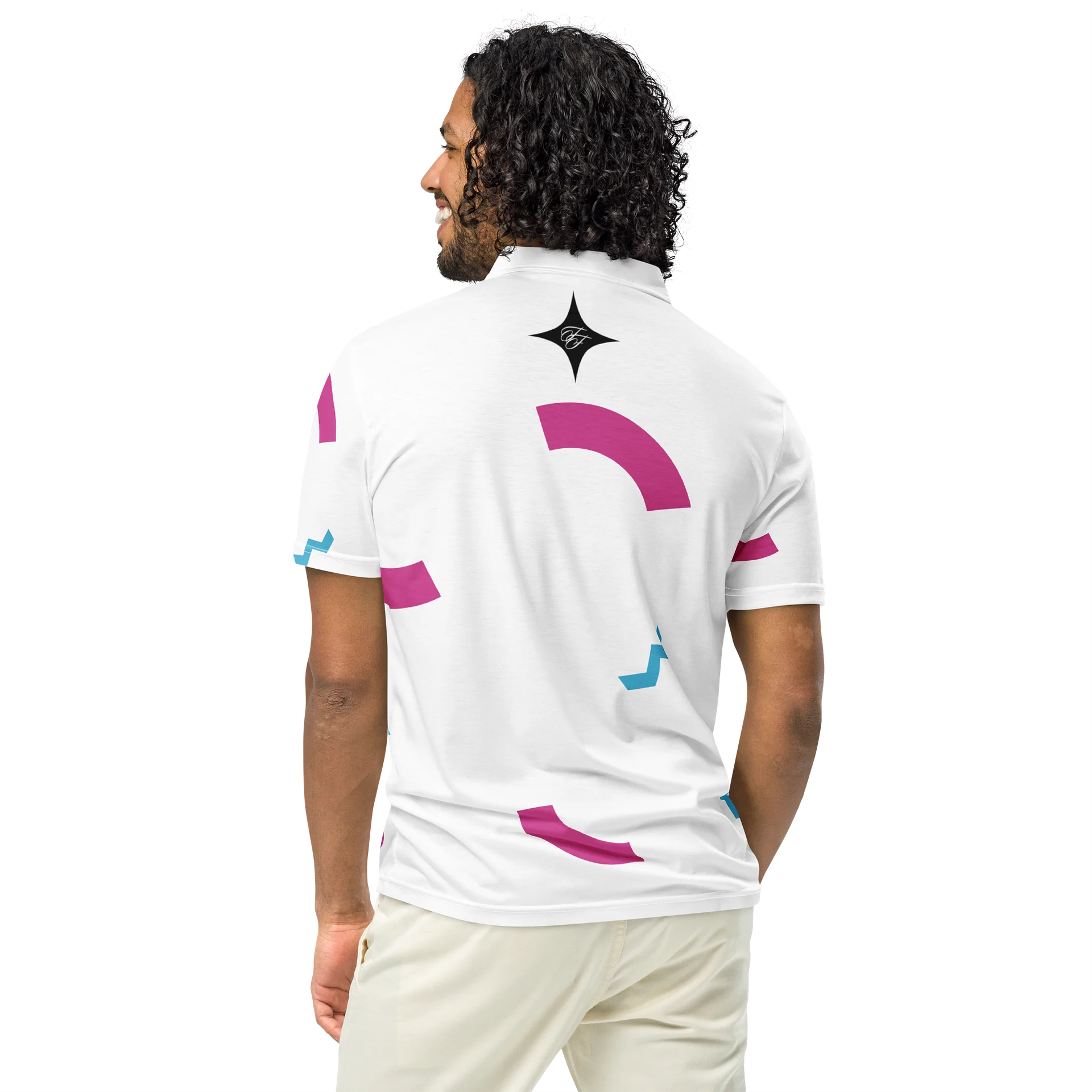 F&F Script 89 Slim Fit Polo Shirt (WHT) product image (5)