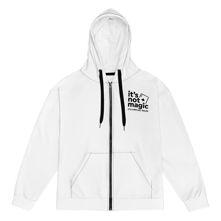 "It’s Not Magic" Zip Hoodie – Anime Edition (White) product image (1)