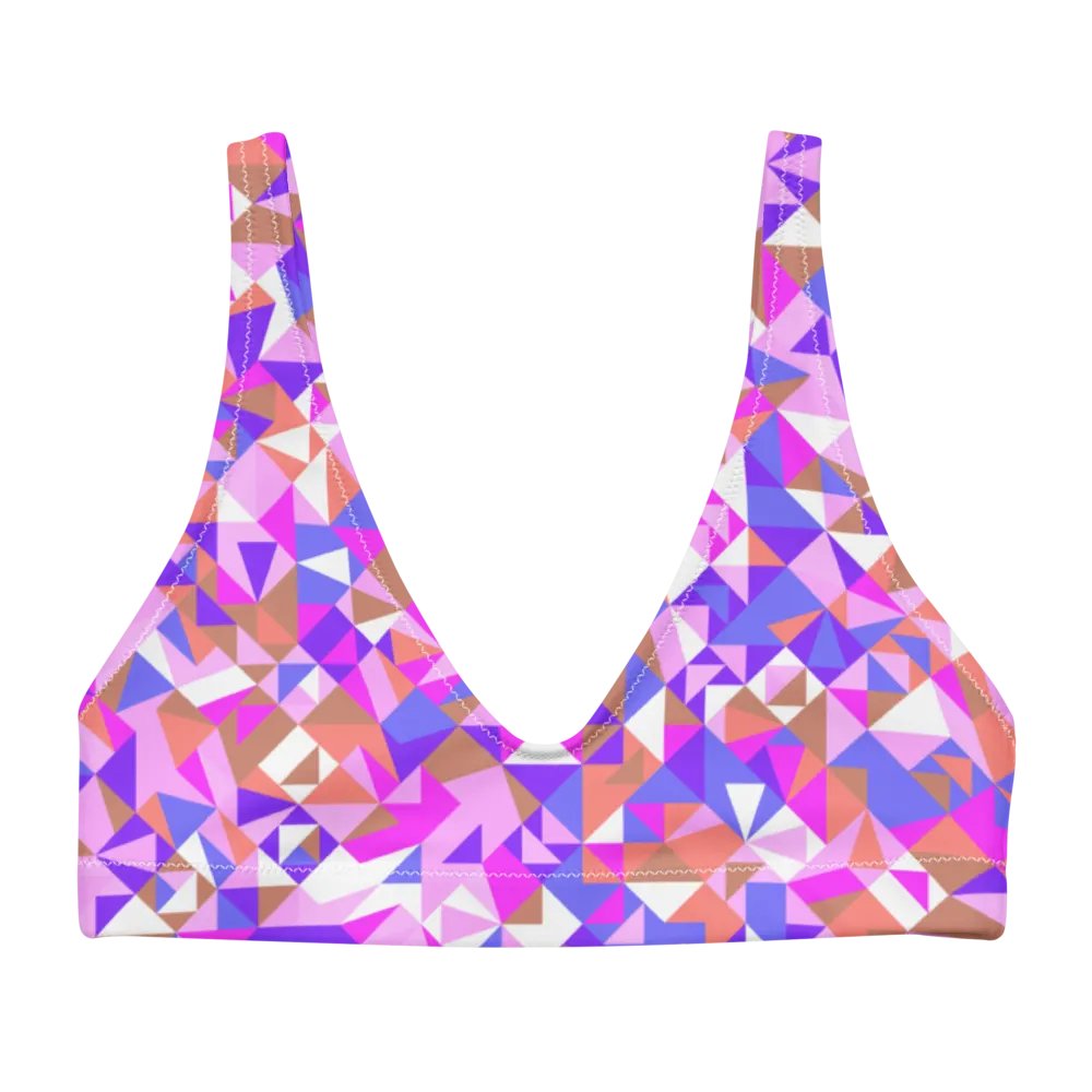 Colorful Vector Patterns Design Padded Bikini Top - v6 product image (3)