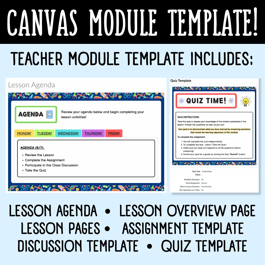 Canvas LMS Template - COURSE BUNDLE - Science Theme - 100% Customizable product image (5)
