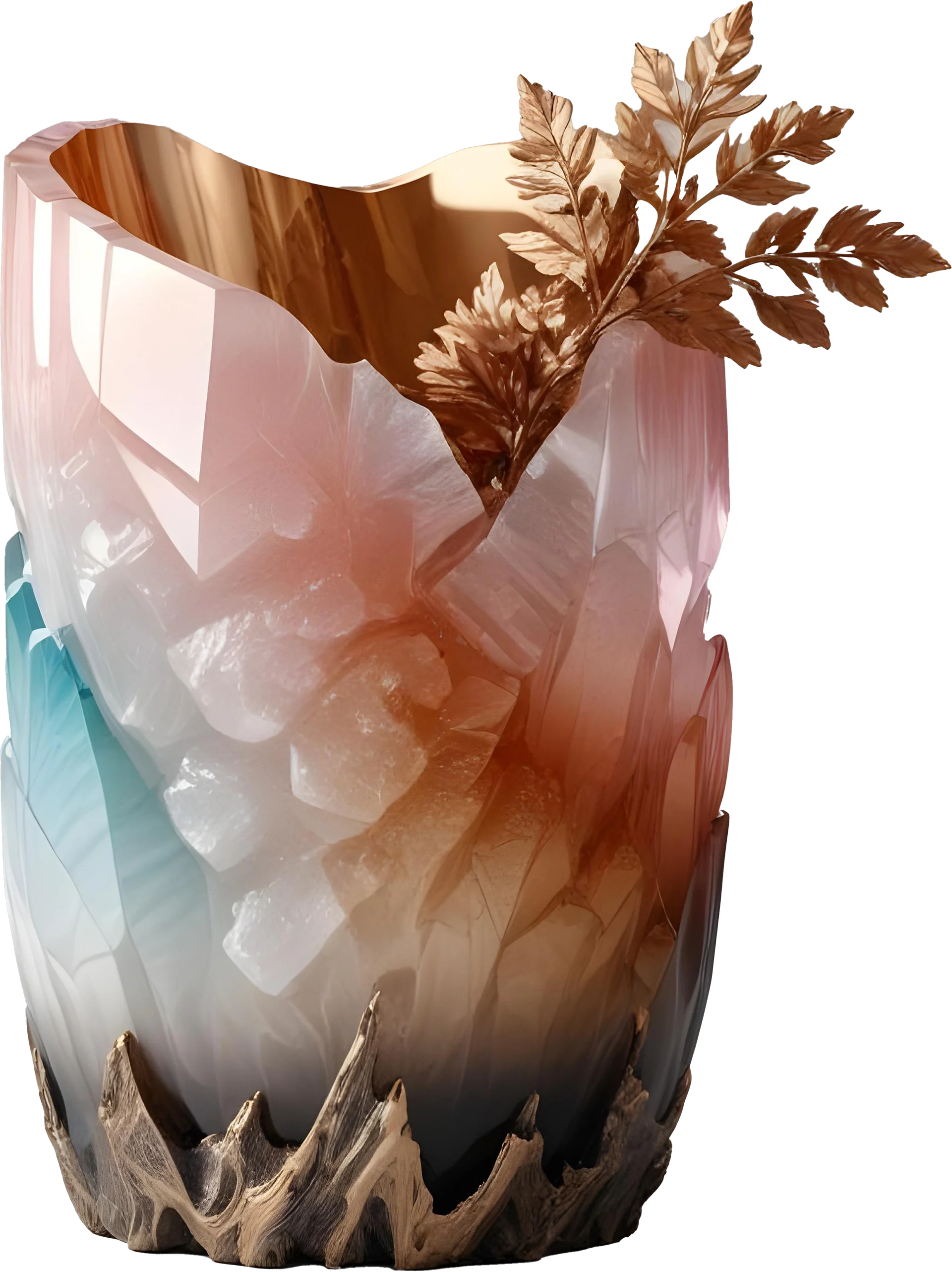 Celestial Blush – Crystal Luxe Vase PNG product image (1)