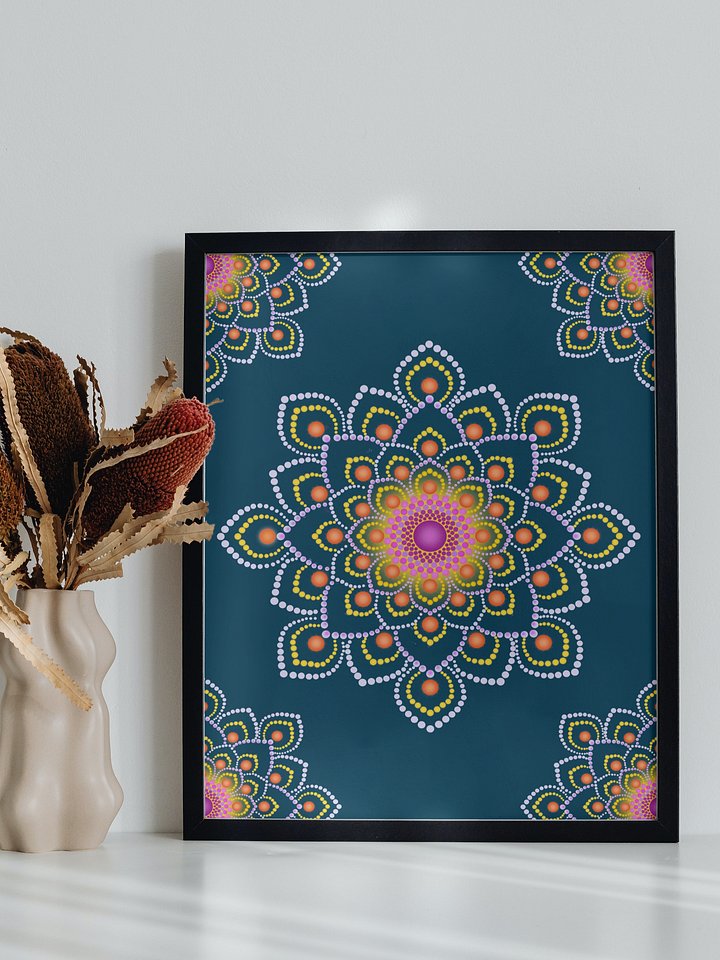 Simple Colorful Dot Mandala Poster, 2 JPG Files product image (1)