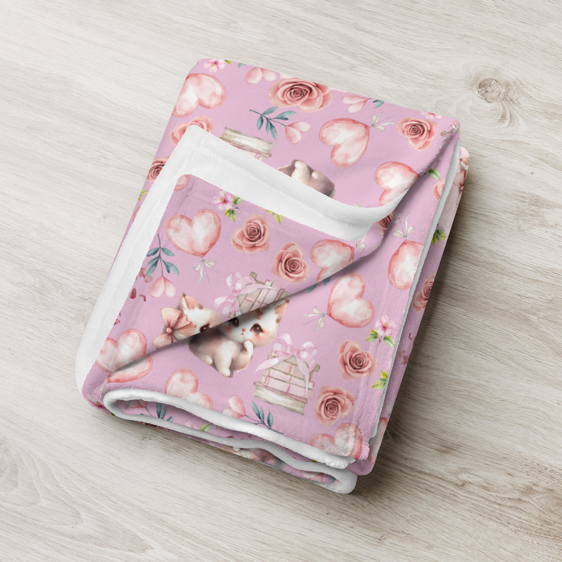 Bookish Kitten Throw Blanket product image (4)