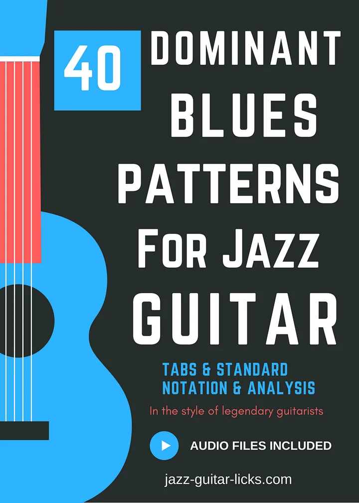 40 Dominant Jazz Blues Licks For Guitar - PDF Method With Audio product image (1)