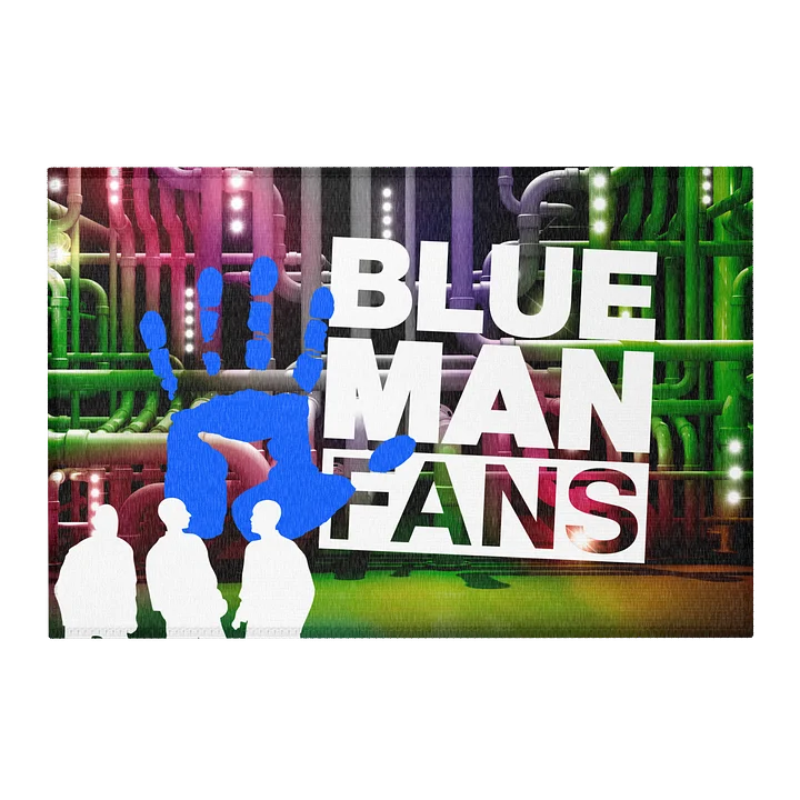 Blue Man Fans Paint Hand Print Area Rug product image (1)