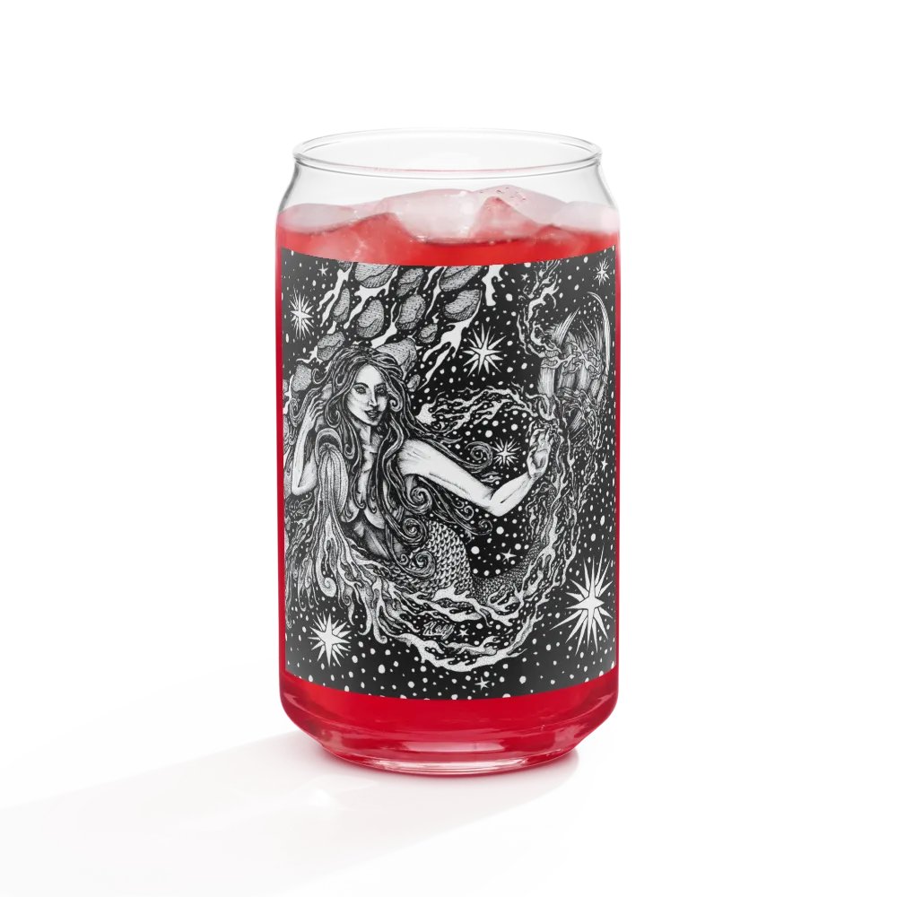 Aquarius Zodiac Can-Shaped Glass product image (9)