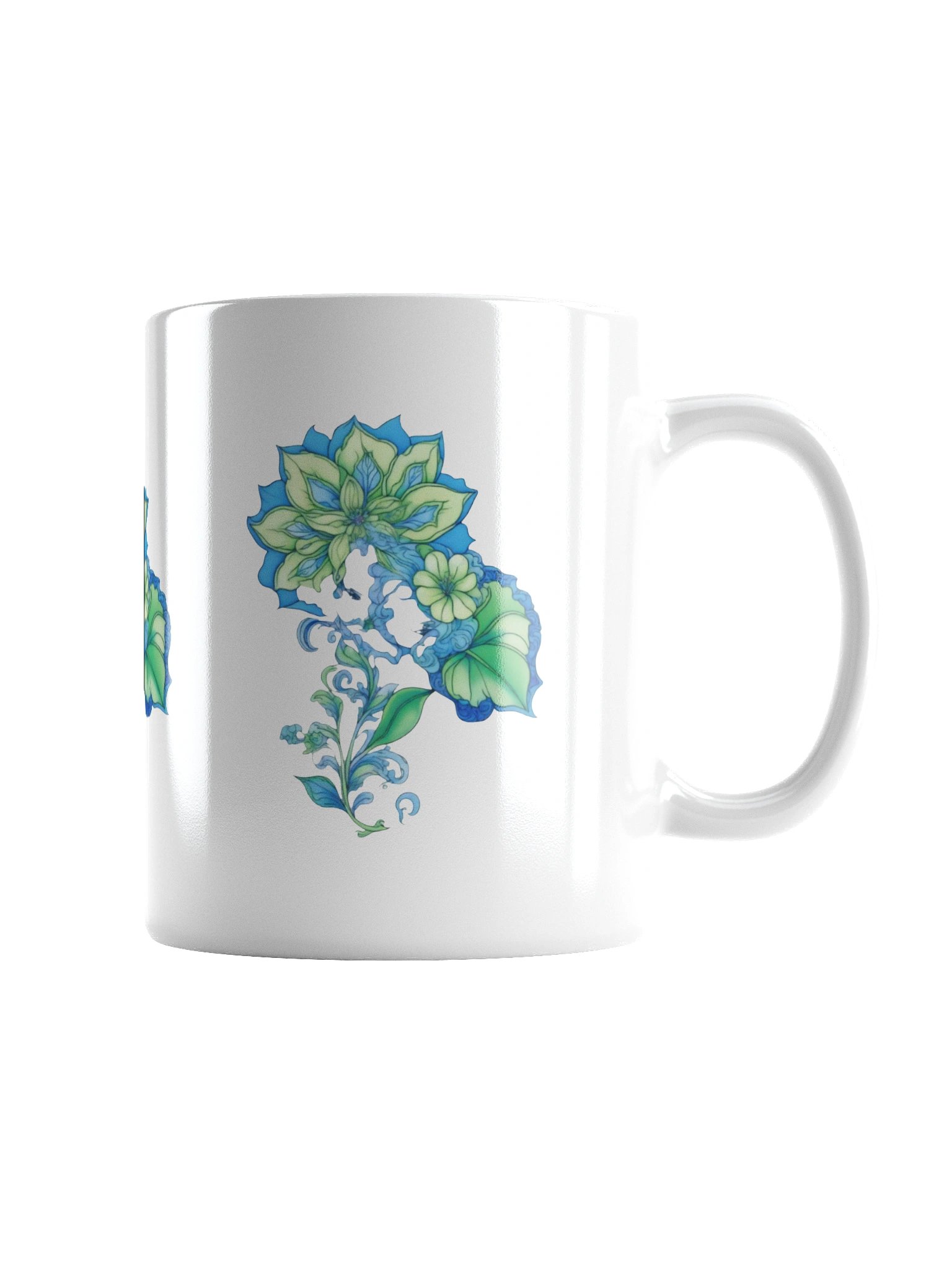 Cool Blue Florals - Mug product image (3)