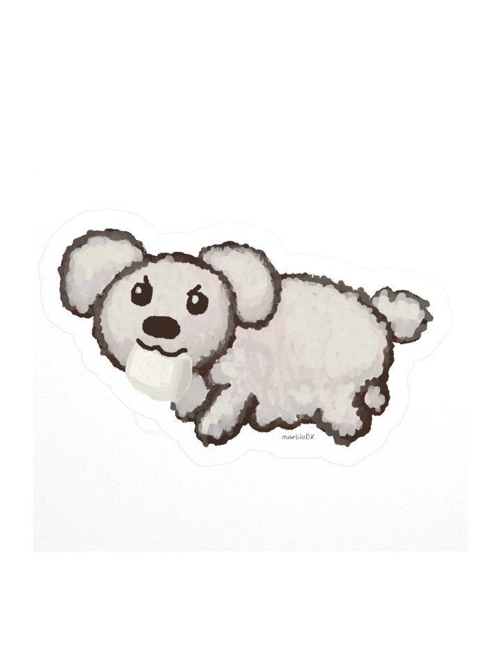 Marshmallow Puppy Sticker [Winter 2025 Seasonal] product image (1)