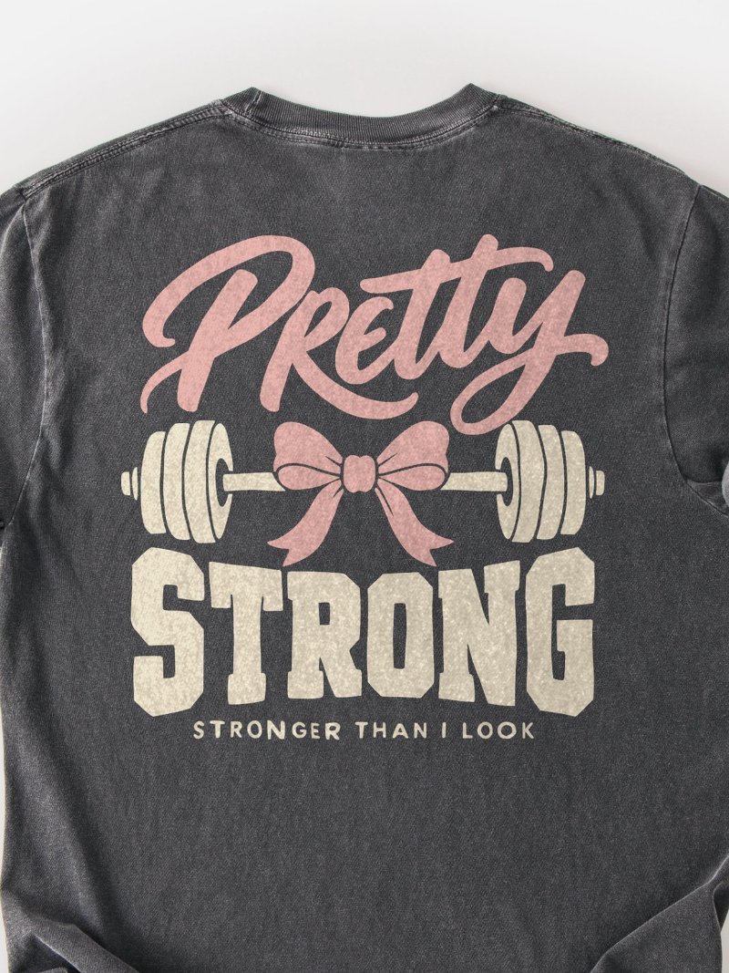 Pretty Strong Oversized Gym Tee | Pump Cover product image (2)