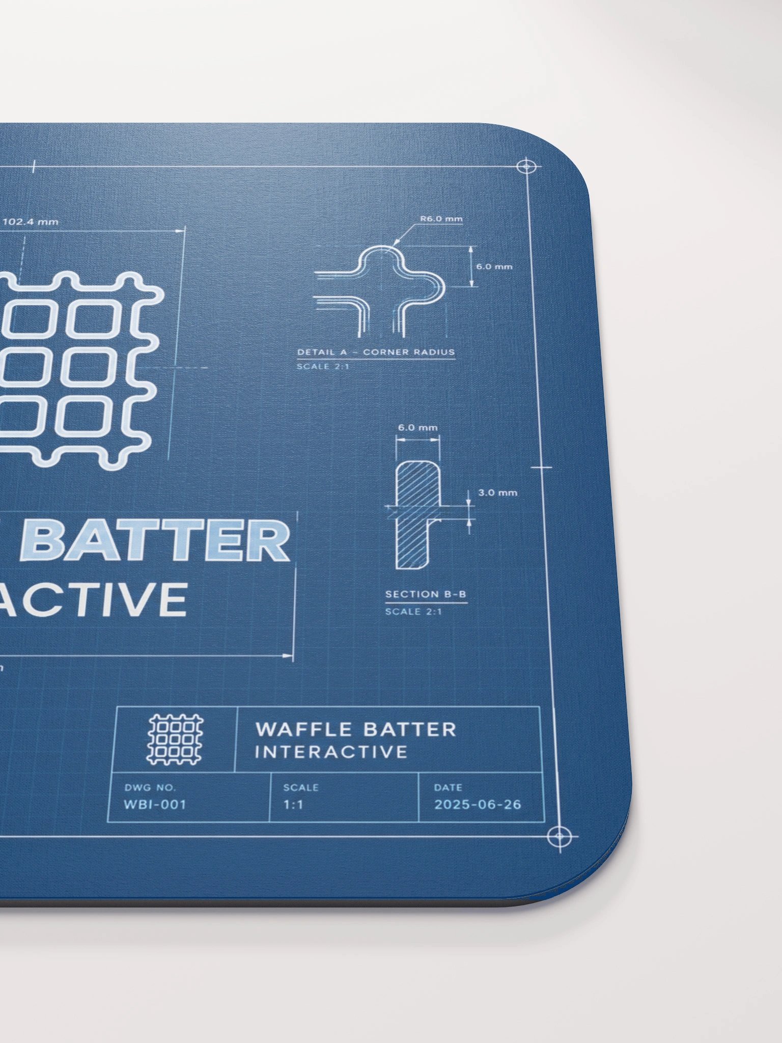 Waffle Batter INT — Blueprint Series Mousepad product image (5)