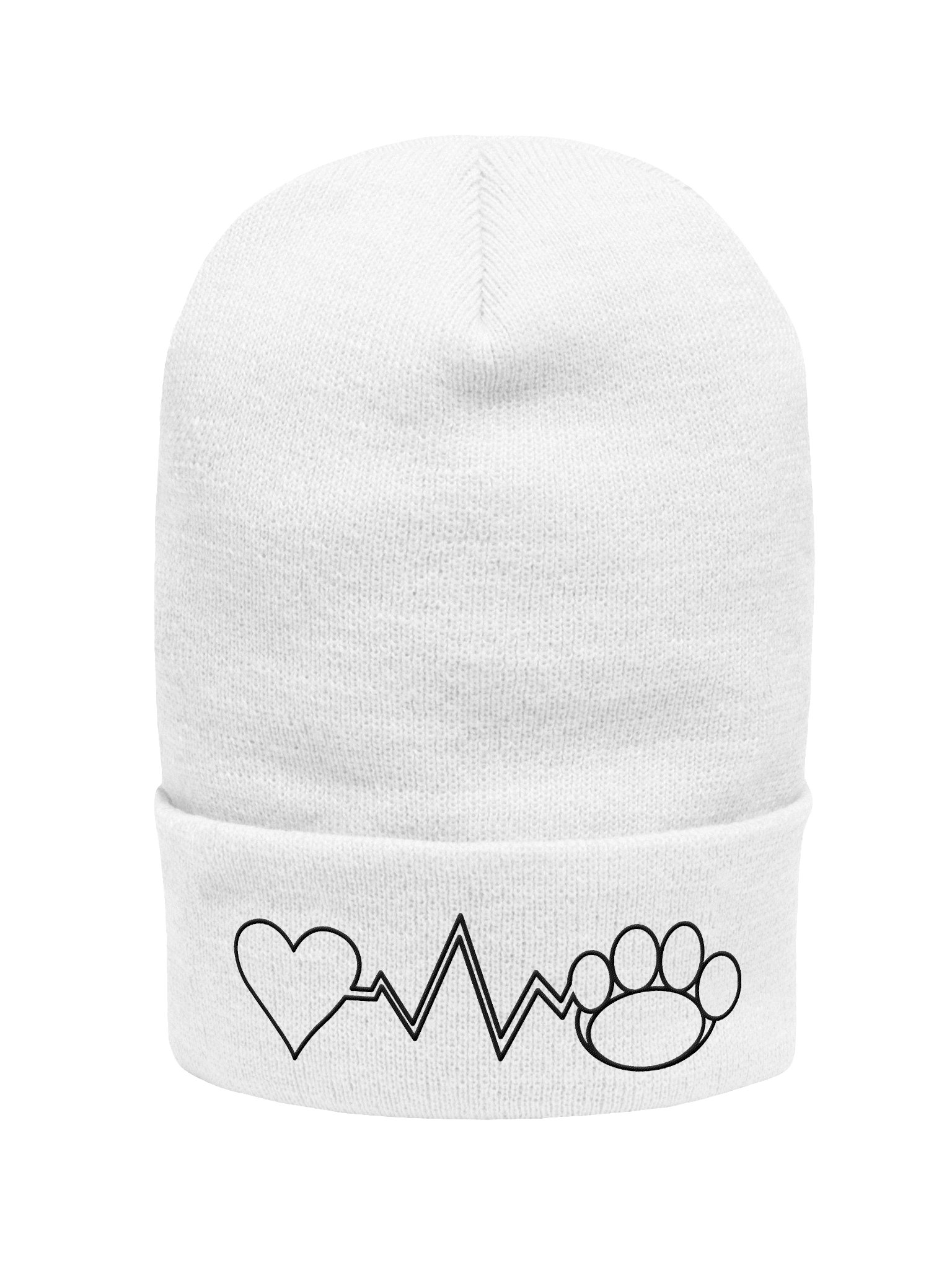MooMoo Heart-Paw Beanie (Black Outline) product image (1)