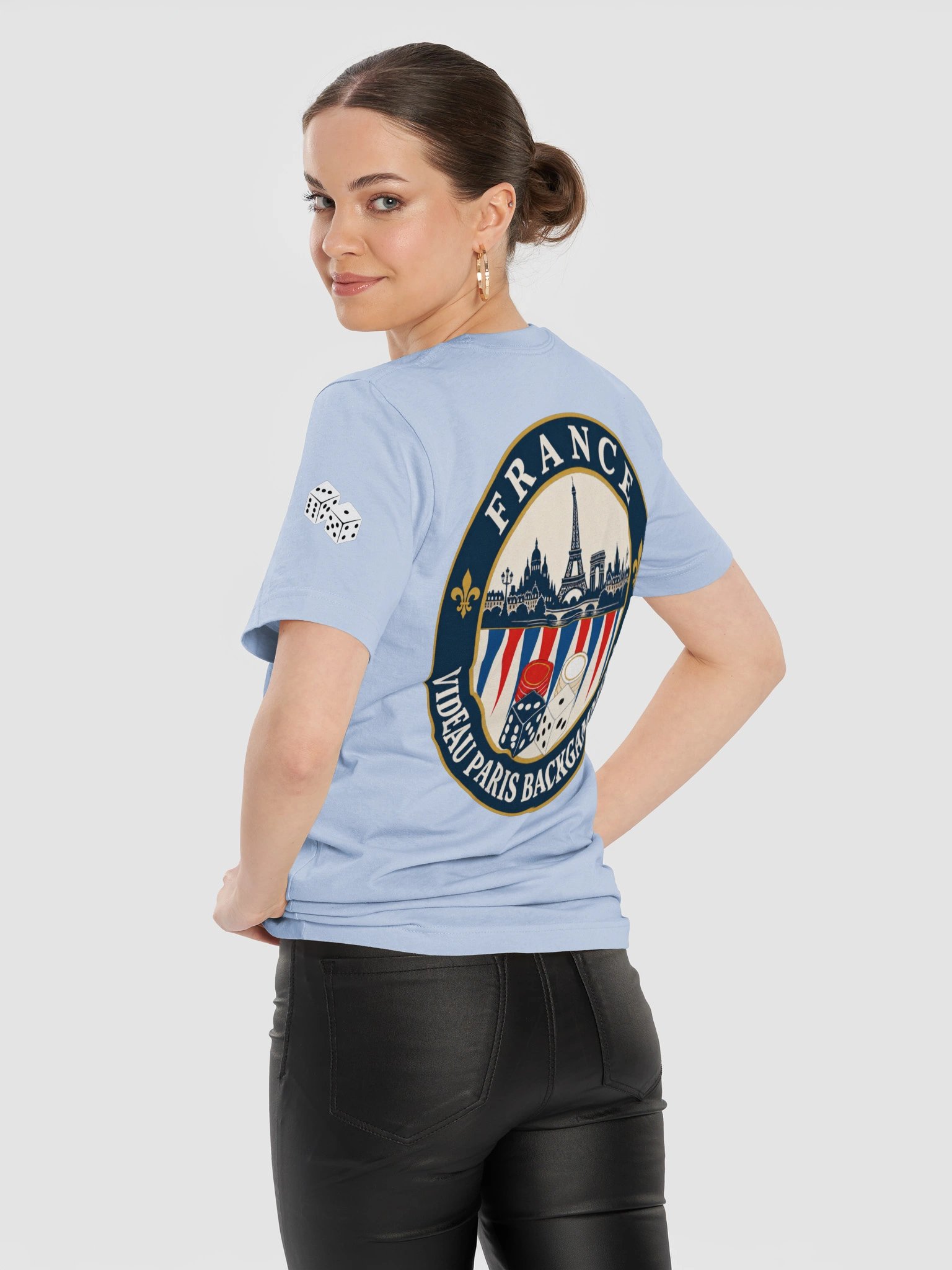 France Paris Backgammon Emblem Tee product image (12)