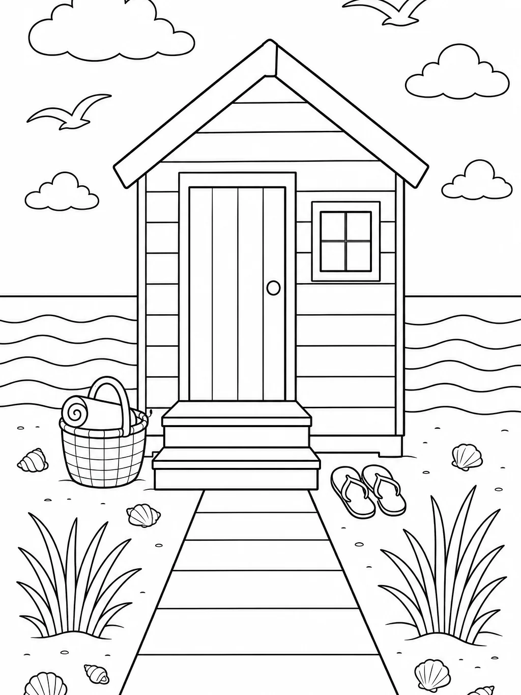 Shells and the Sea: 15 Easy Coastal Coloring Pages product image (4)