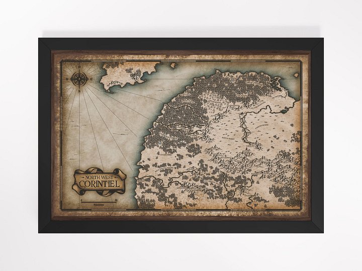 Map - North West Corintiel - Framed product image (1)