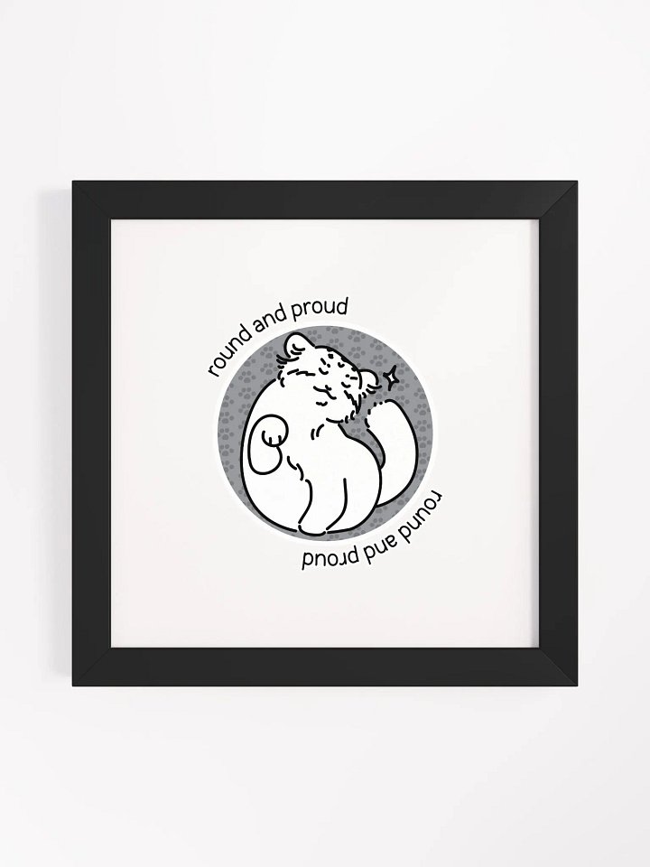 Round and Proud Manul Unlabeled Version - Framed Print product image (1)