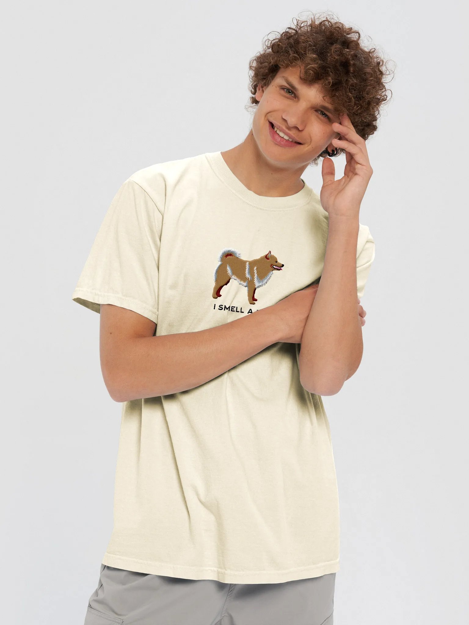 I Smell a Rat T-Shirt(Embroidered) of a Schipperke(Tan) product image (2)