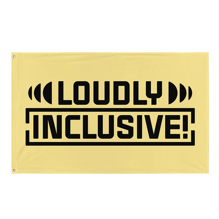 Loudly Inclusive Logo Flag - Yellow and Black product image (1)