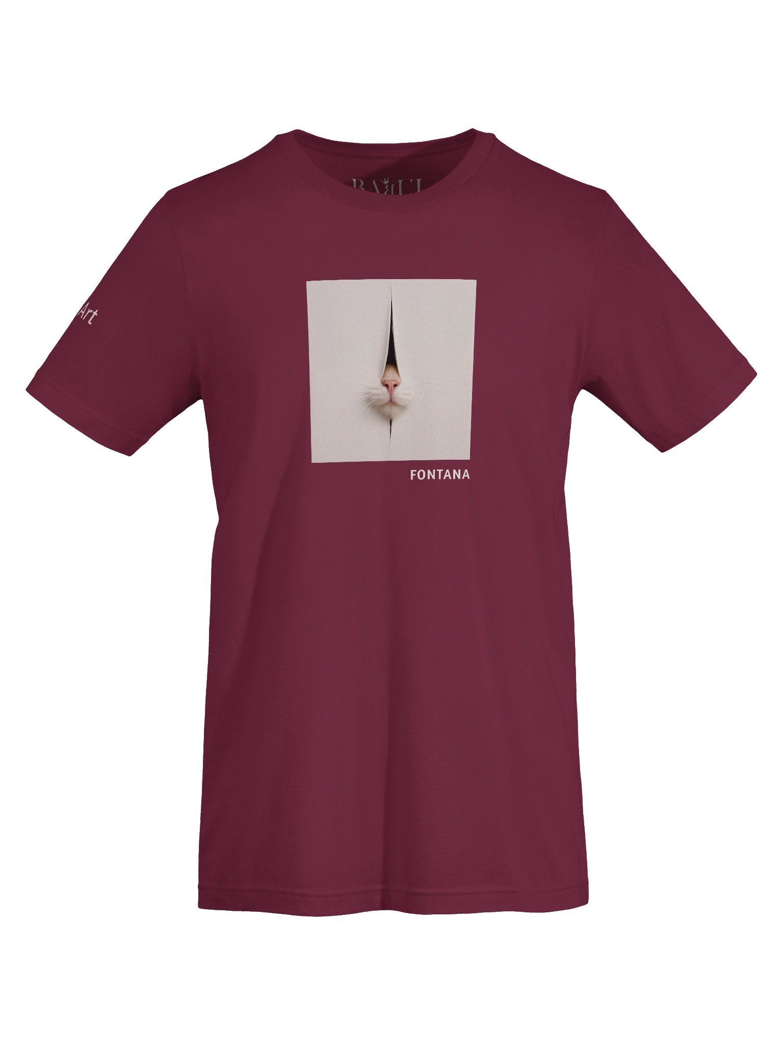 CATART Unisex Jersey Cat T-Shirt - FONTANA - Iconic Painting Reimagined with Cats product image (4)