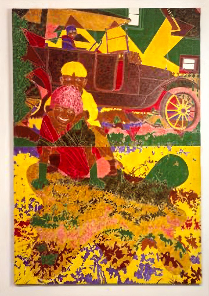 Jenny, Clyde, and Kathryn (2015) (70" x 48") Unframed Original product image (1)
