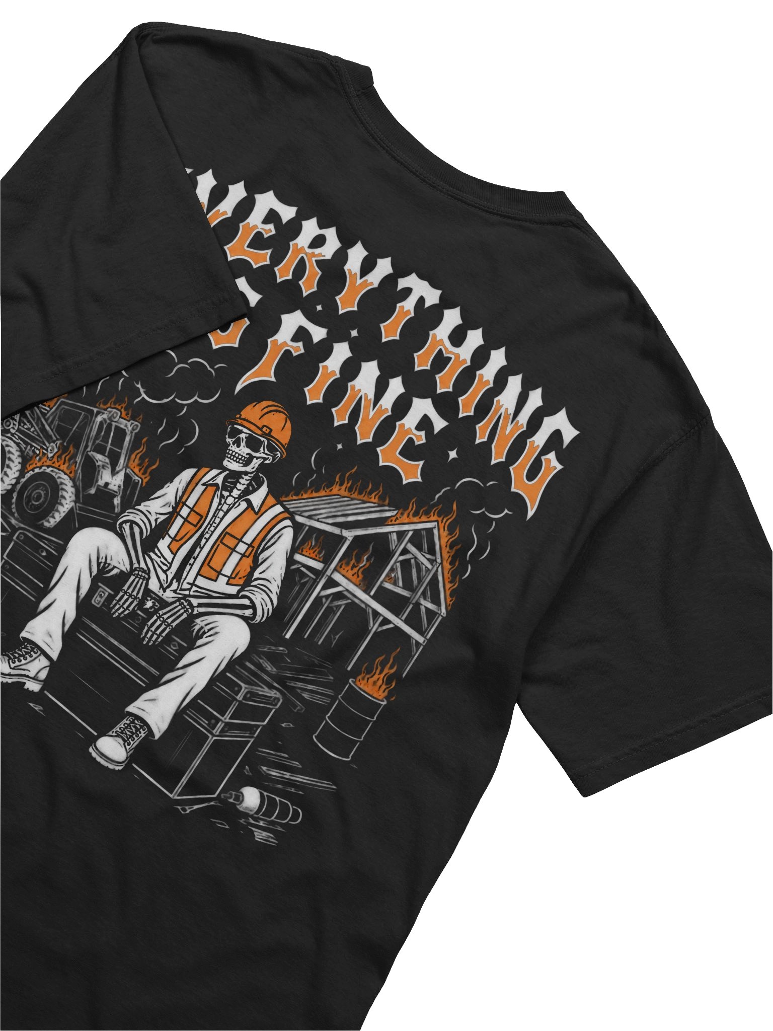 Everything Is Fine Halloween Skeleton Shirt product image (3)