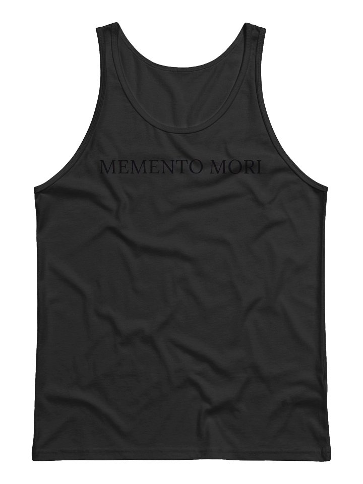 Black on Black Unisex MEMENTO MORI Jersey Tank product image (1)