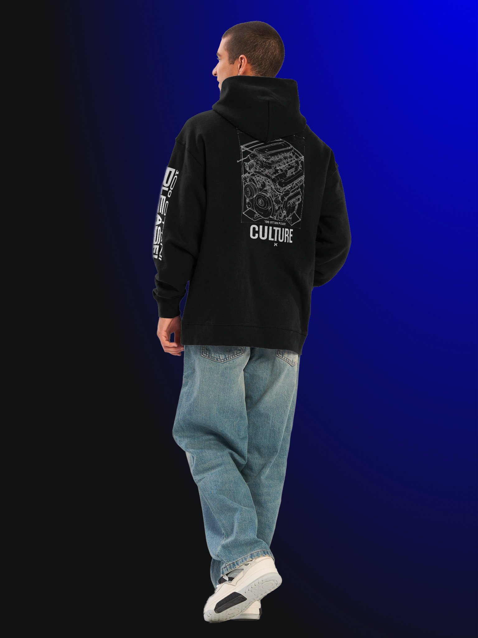 100 Ottani Please!™ Premium Oversized Racing Streetwear Hoodie | Pressure Unit Edition product image (2)