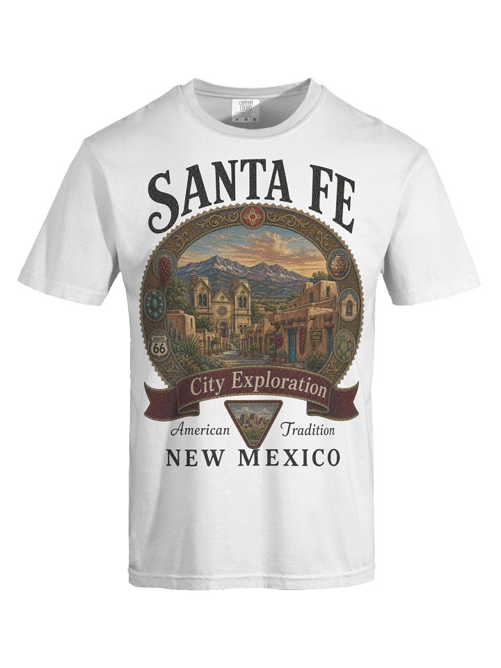 Vintage Santa Fe Shirt, New Mexico Graphic Tee, Comfort Colors 1717 Southwest Travel T-Shirt product image (2)