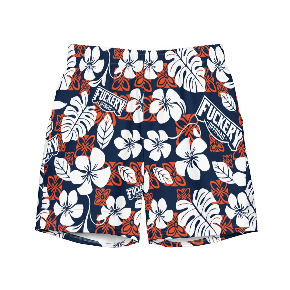 Fuckery Offroad Mens Hawaiian Shorts - Blue/Orange product image (1)