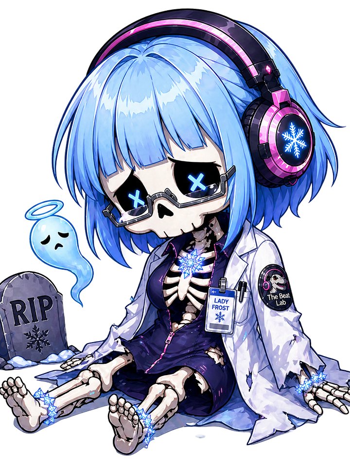 Lady Frost RIP Emote - Die Cut Sticker product image (1)