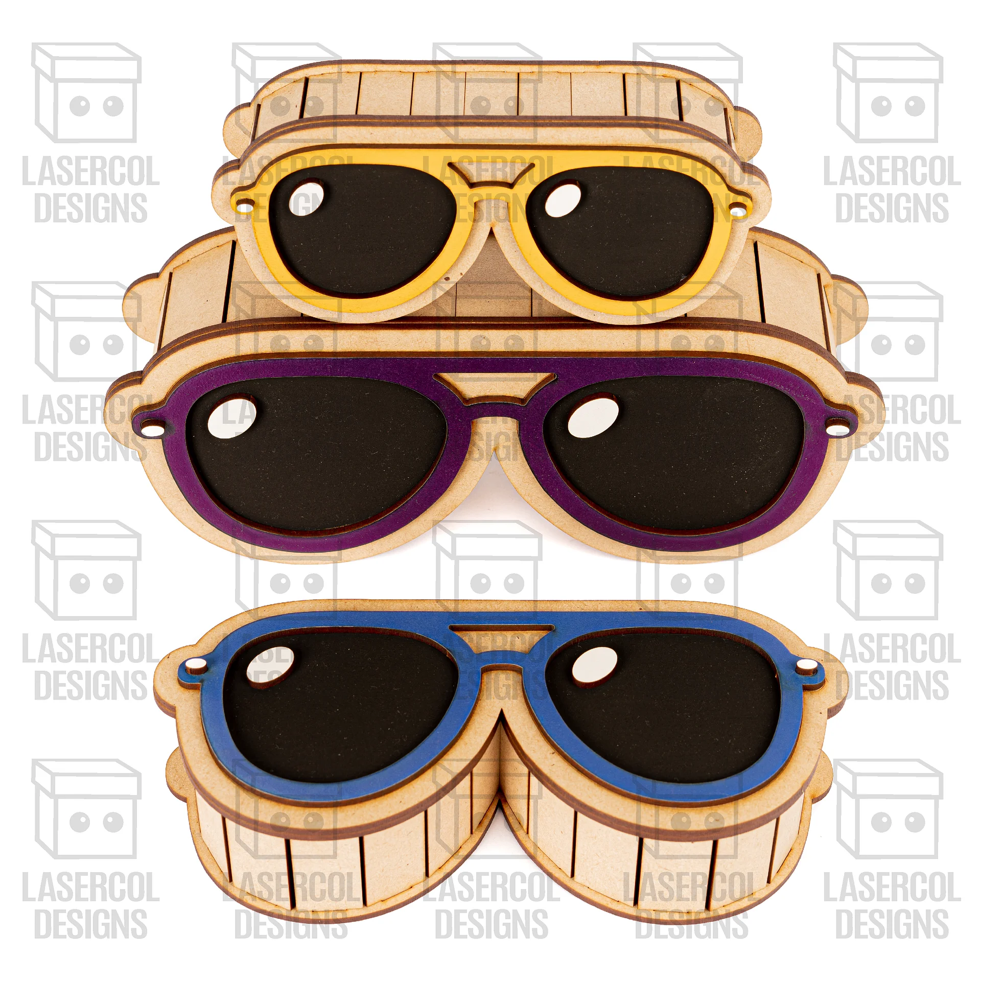 Glasses Shaped Boxes Set 2 (3 Sizes) - Laser Cut Files product image (8)