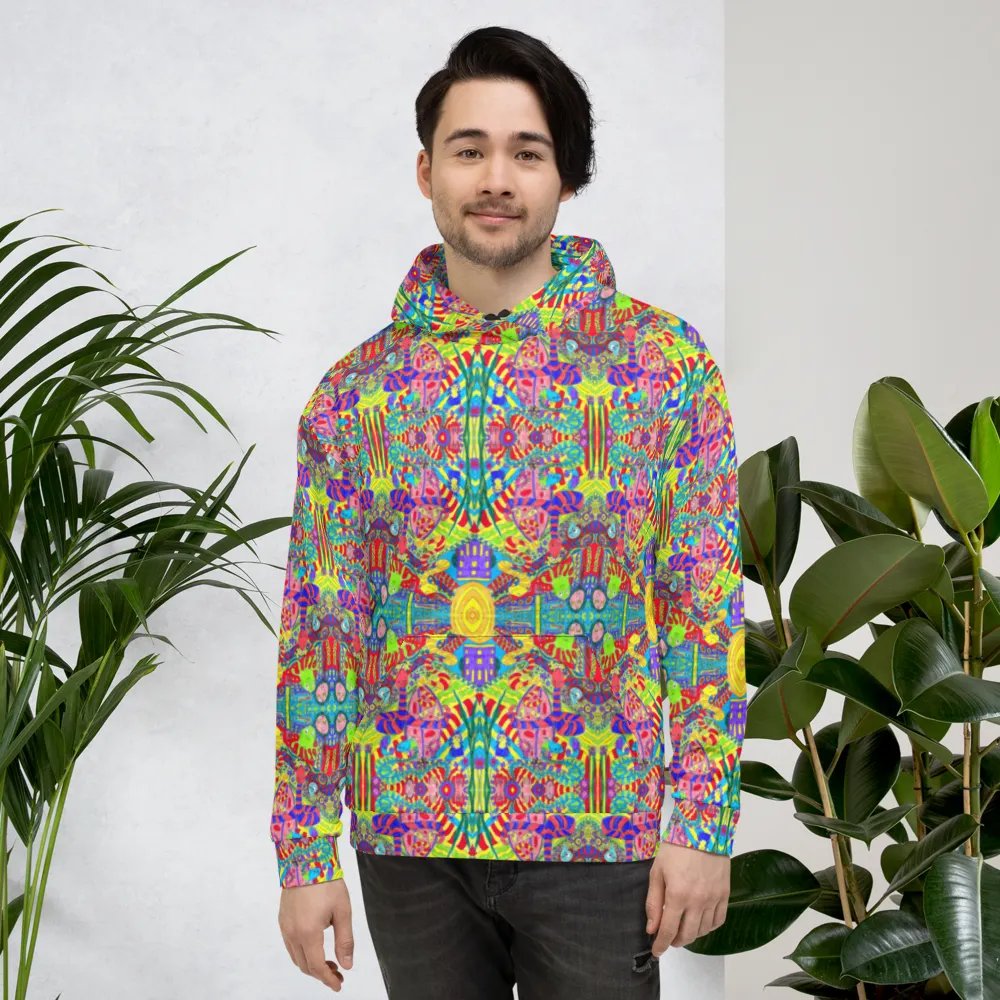 Abstract Doodle Creatures Unisex All Over Print Hoodie product image (4)