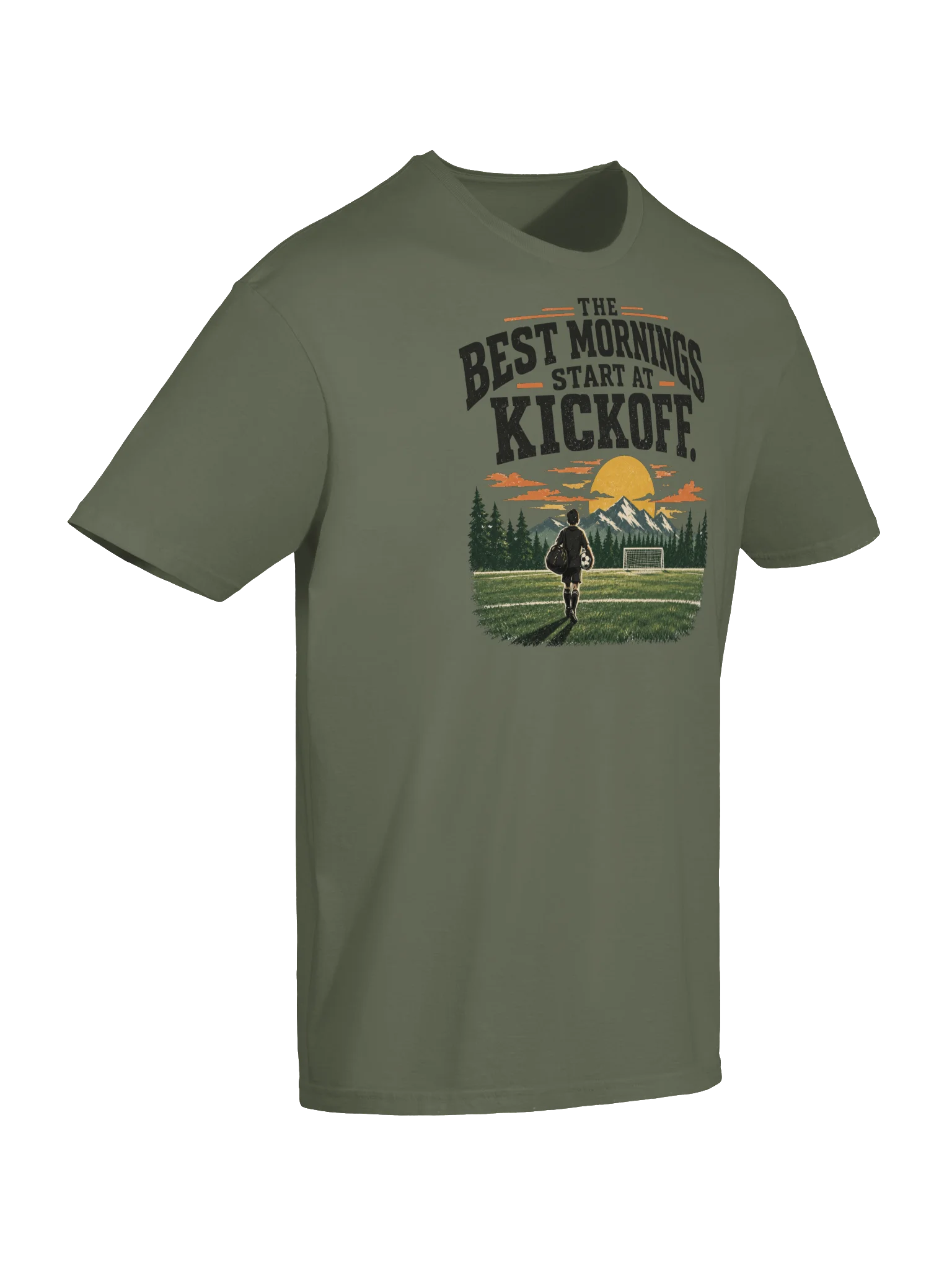 The Best Mornings Start at Kickoff Soccer Tee product image (6)
