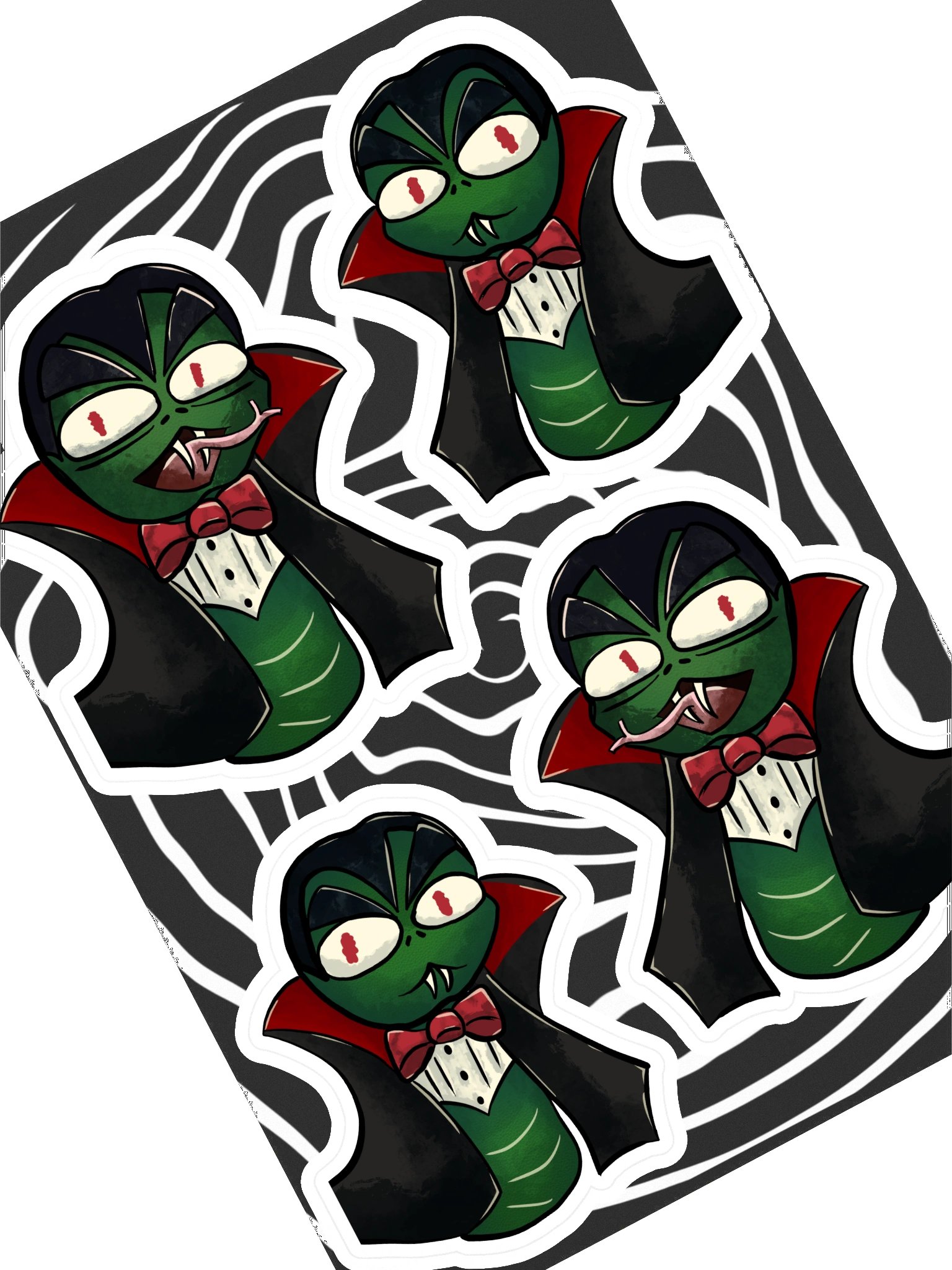 PUPPET STICKER | drake the dracula snake product image (1)