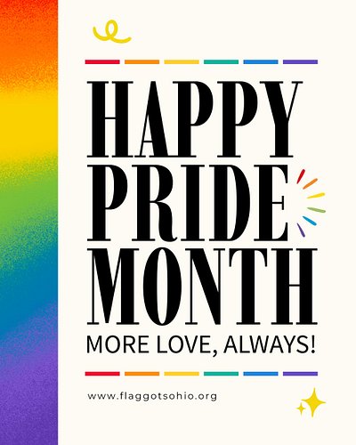 ❤️🧡💛💚💙💜
#flaggotsohio #pridemonth