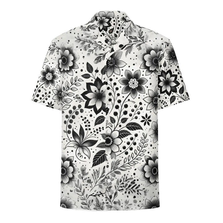 Monochrome Floral Hawaiian Shirt product image (2)
