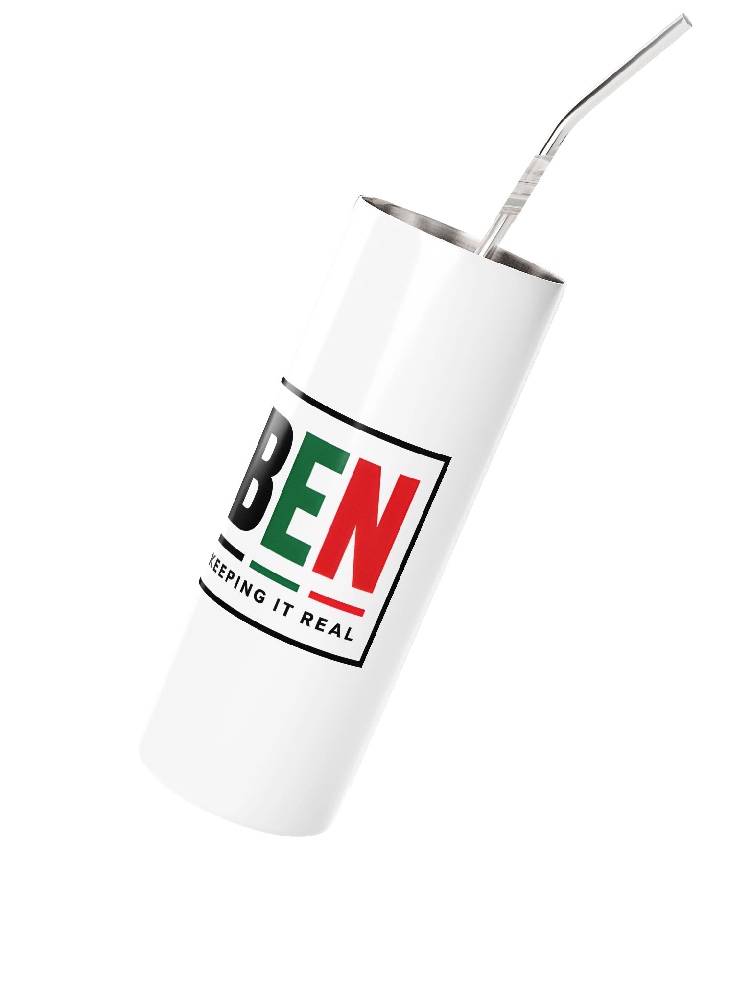 BEN “Keeping It Real” White Tumbler product image (2)
