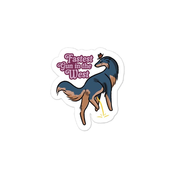 Fastest Gun in the West - Black and Tan - Kiss-Cut Vinyl Sticker product image (1)