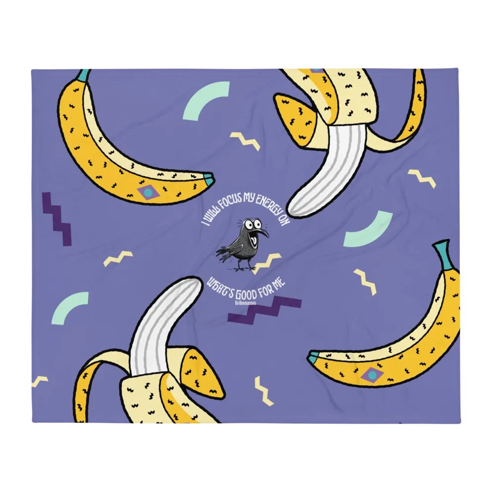 Throw Blanket 💜 I will focus my energy on what's good for me (127 × 153 cm) product image (1)