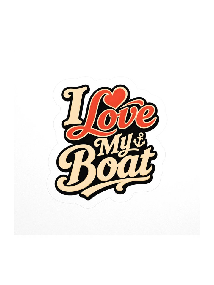 I Love My Boat Sticker product image (1)
