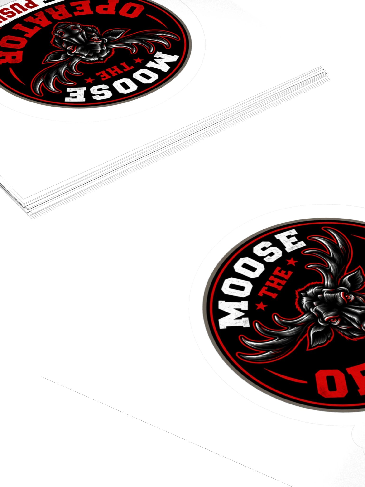 Moose Circle Sticker (Red) product image (4)