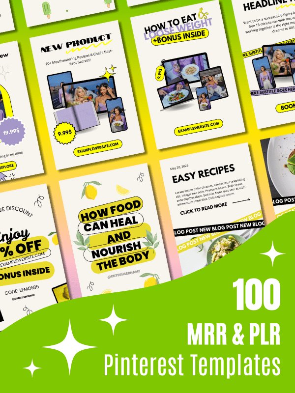 MRR/PLR Baking Pinterest Templates product image (1)
